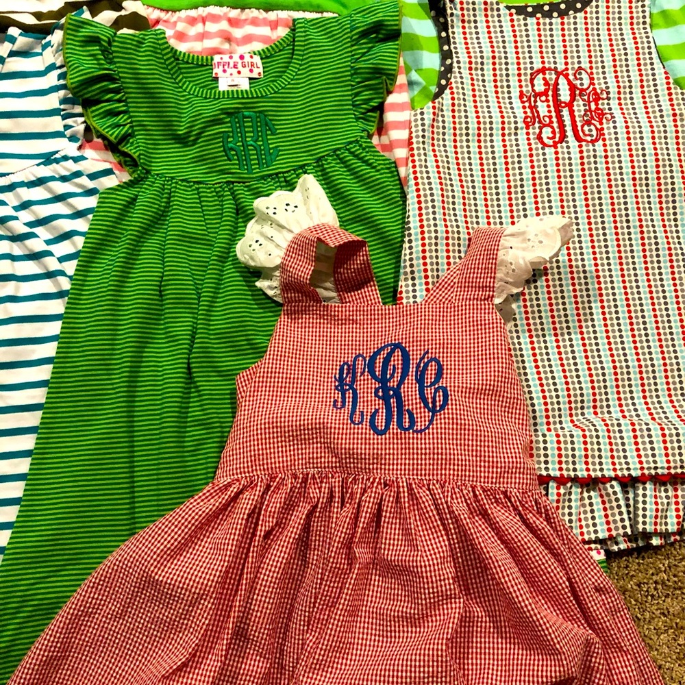 KRC Monogram Dresses Personalized Initials
